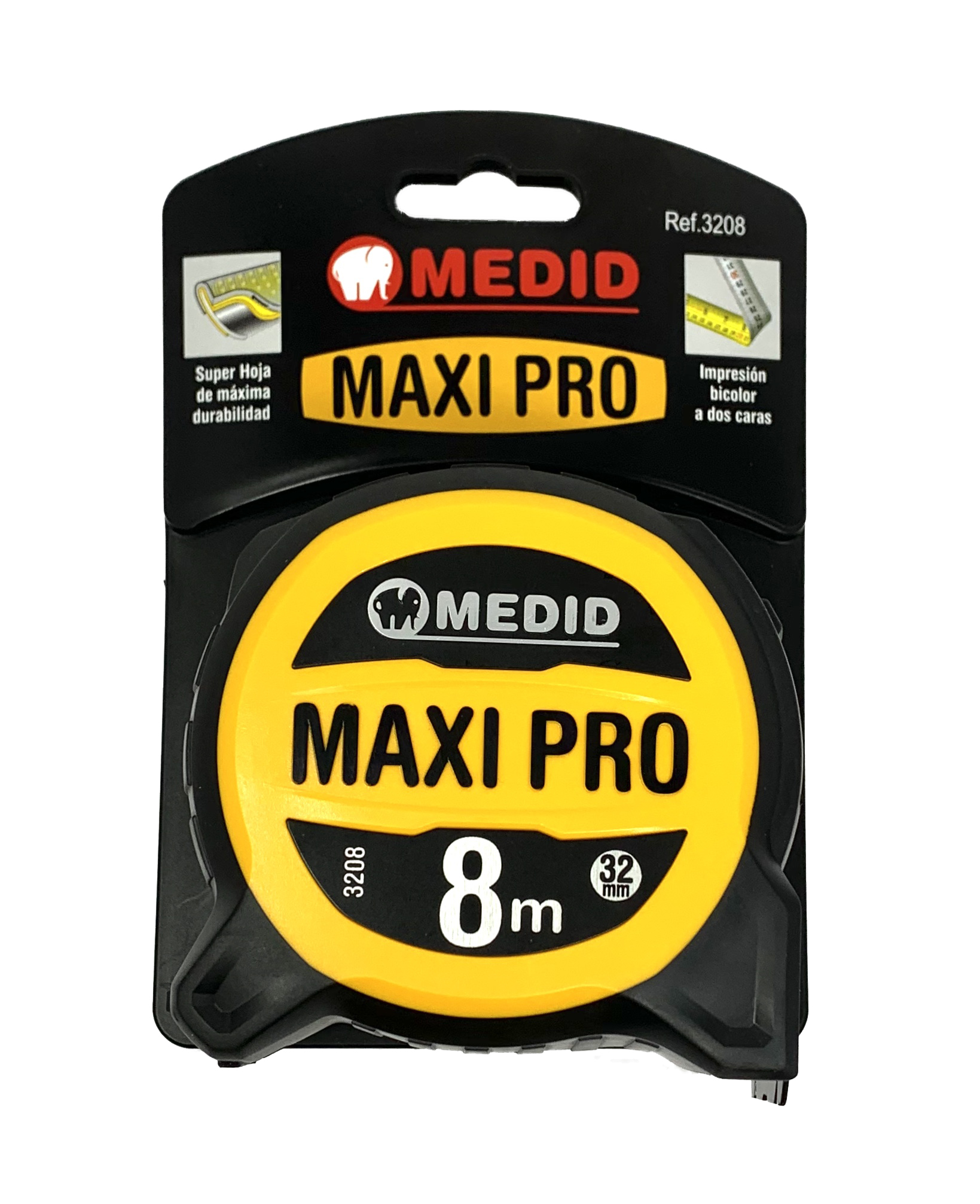 Flexómetro MEDID MAXI PRO 8 m x 32 mm Ref 3208