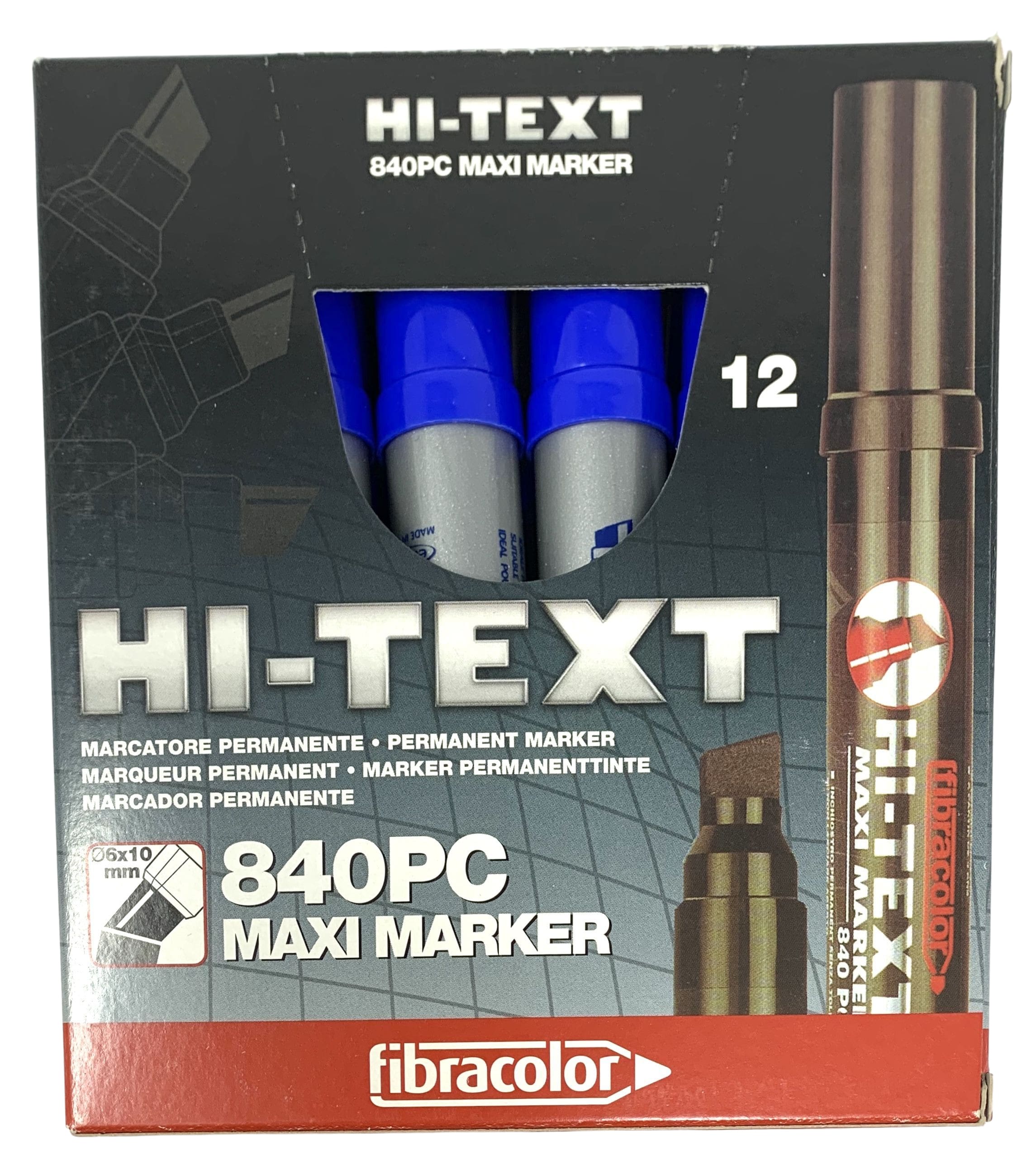 Rotulador tinta indeleble de secado rápido de color azul punta de 14 mm - ref.372