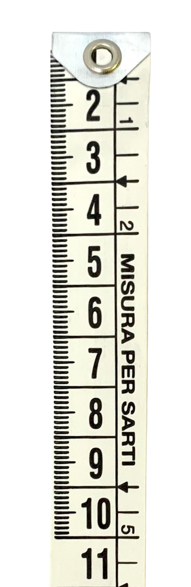 Cinta de sastre 1,5 m 20x0,9 mm de color blanco y amarillo - ref.373E