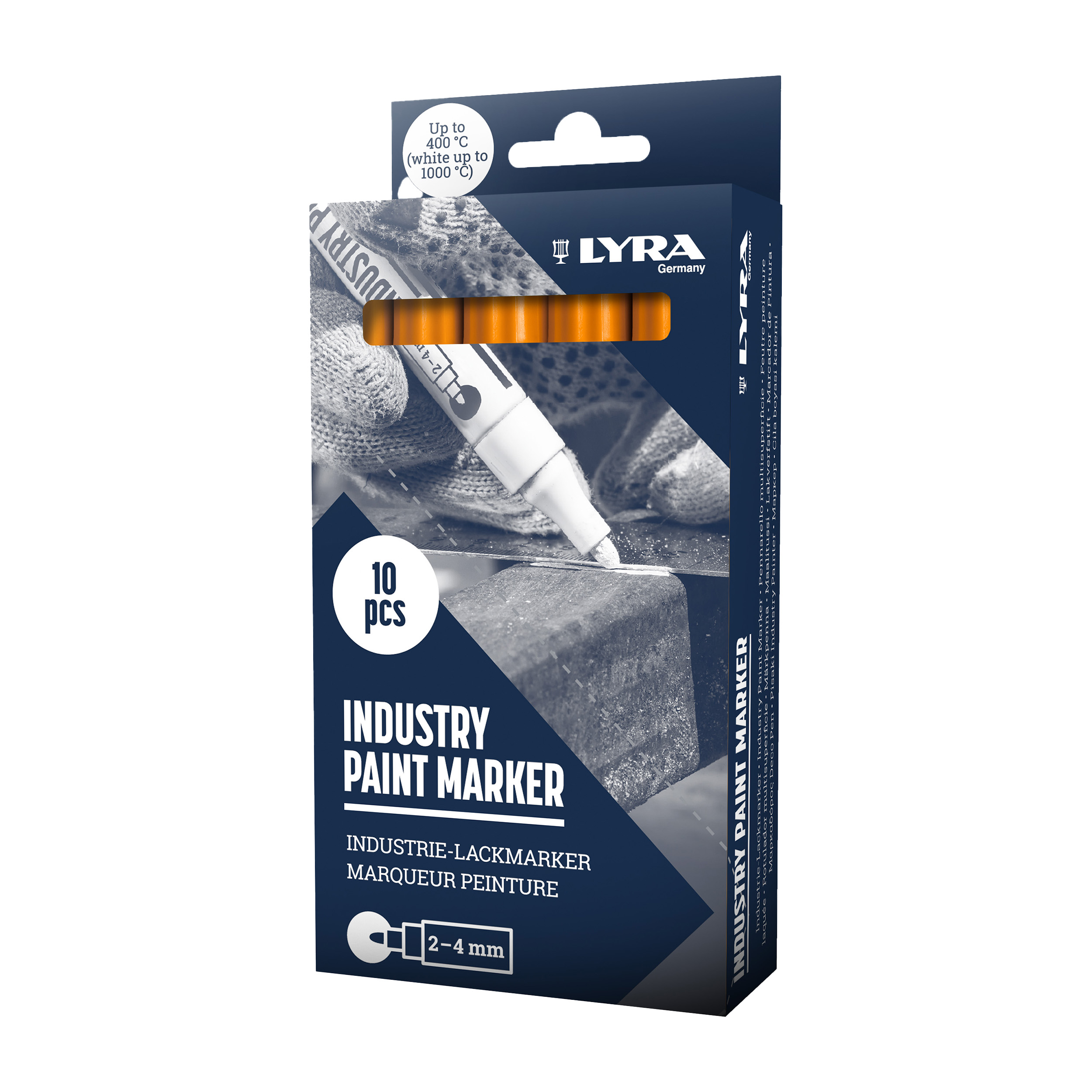 Rotulador pintura LYRA de color naranja