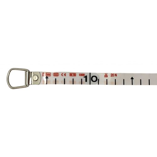 Cinta métrica de fibra de vidrio 10 m x 15 mm \\\"0\\\" en la anilla - ref.121010