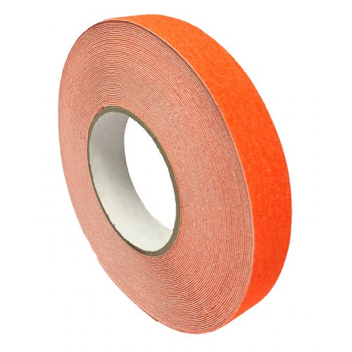 Cinta fluorescente de color naranja antideslizante 25 mm x 18 mm