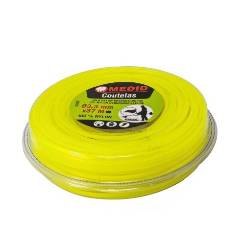 Hilo de nylon redondo amarillo 37 m 3.3 mm