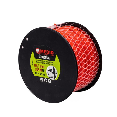 Hilo de nylon rojo cuadrado 83 m 3.3 mm