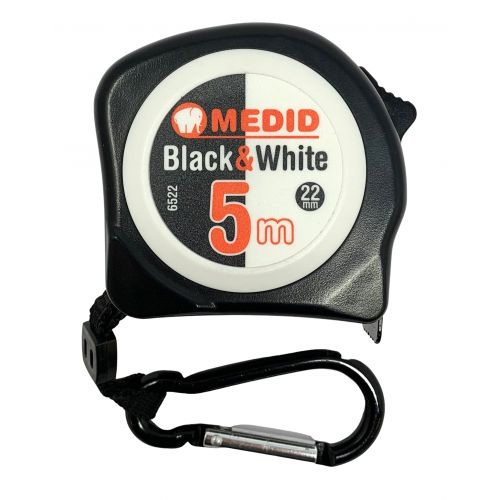 Flexómetro BLACK &amp; WHITE 5 m x 22 mm- ref.6522