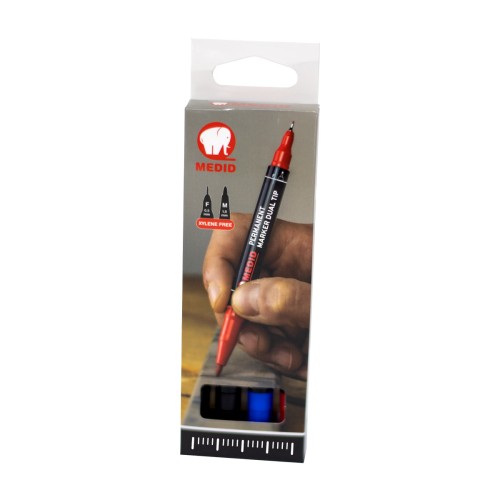 Kit de 4 marcadores Doble Punta MEDID