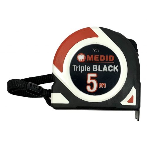 Flexómetro MEDID Triple BLACK 5 m x 25 mm Ref 7255