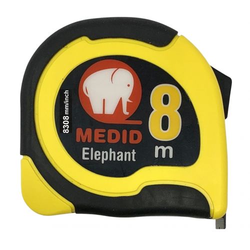 Flexómetro MEDID ELEPHANT 8 m x 25 mm cm + pulgadas Ref 8308MP