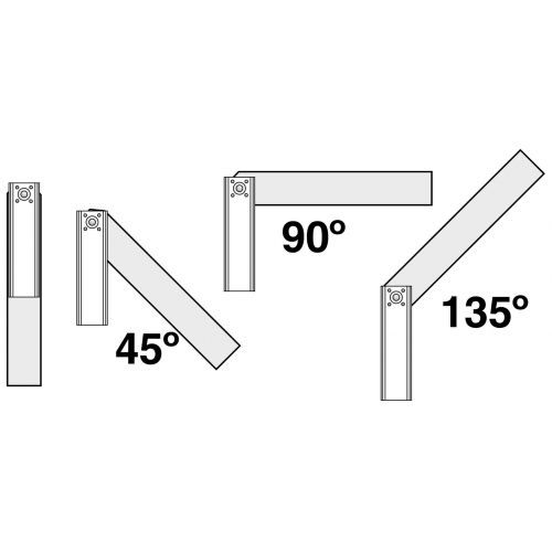 Escuadra de aluminio ajustable 45º 90º 135º 300 mm - ref.930