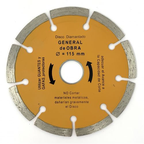 Disco segmentado general de obra diámetro 115 mm