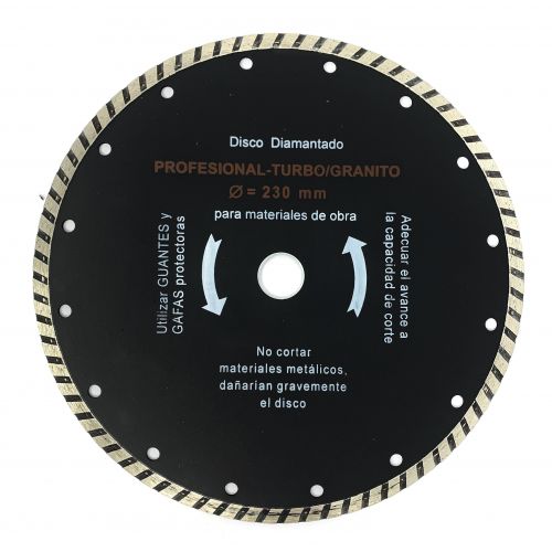 Disco turbo profesional para granito diámetro 230 mm