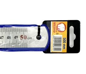 Regla semi-rígida mate de acero inoxidable 500 x 27 x 0,8 mm
