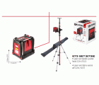 Láser KAPRO de 3 líneas + trípode, rayo rojo