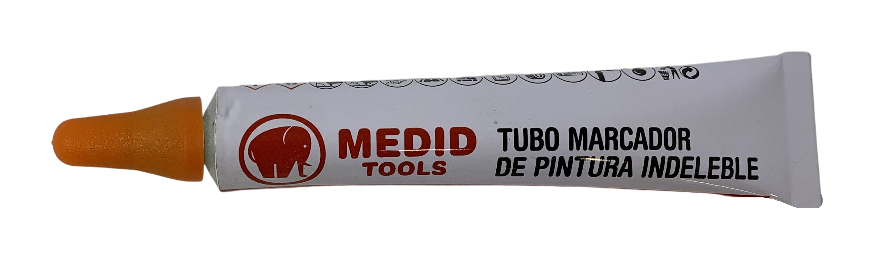 Tubo marcador de pintura indeleble de color naranja - ref.597