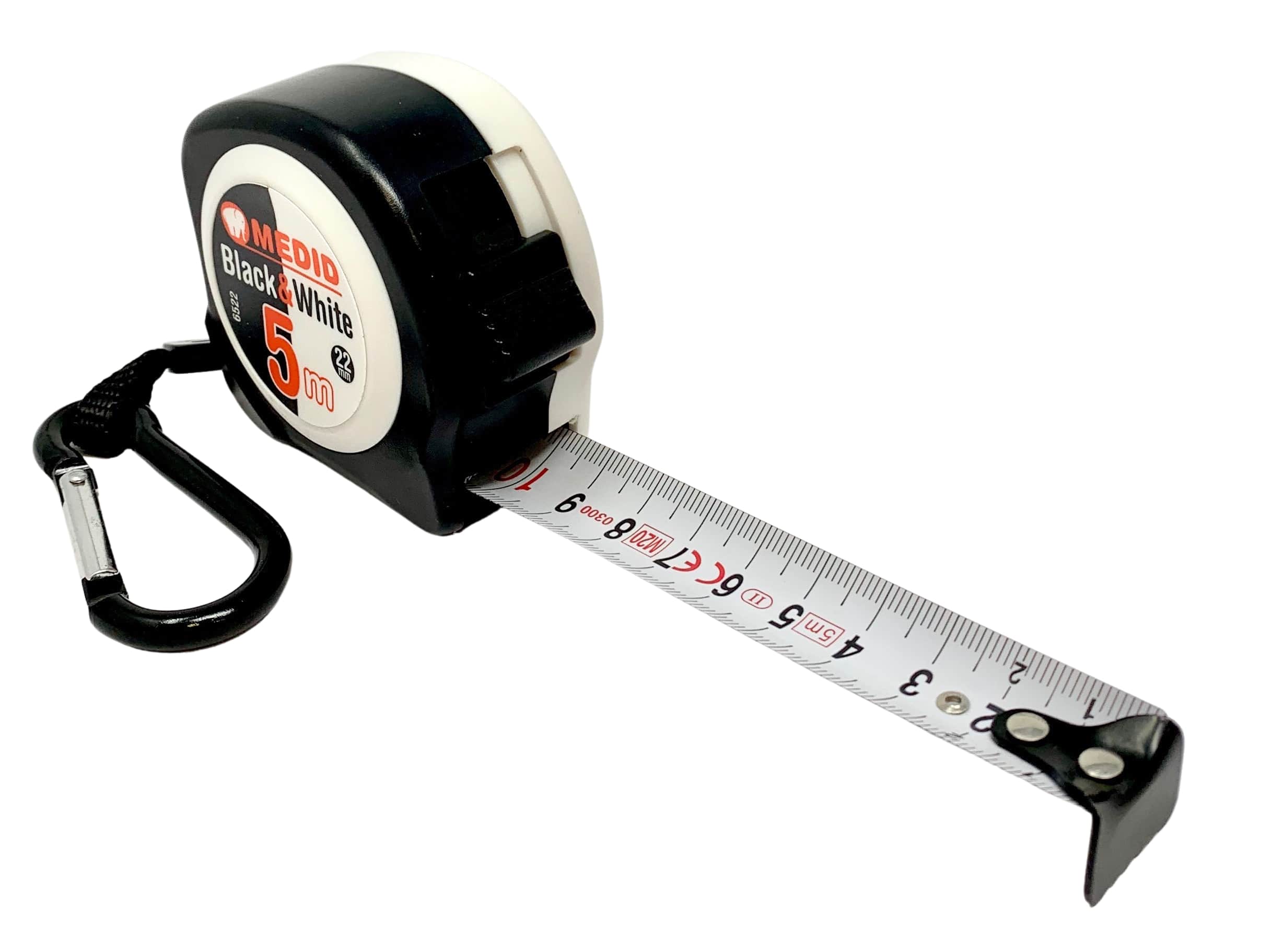 Flexómetro MEDID Black &amp; White 5 m x 22 mm- ref.6522
