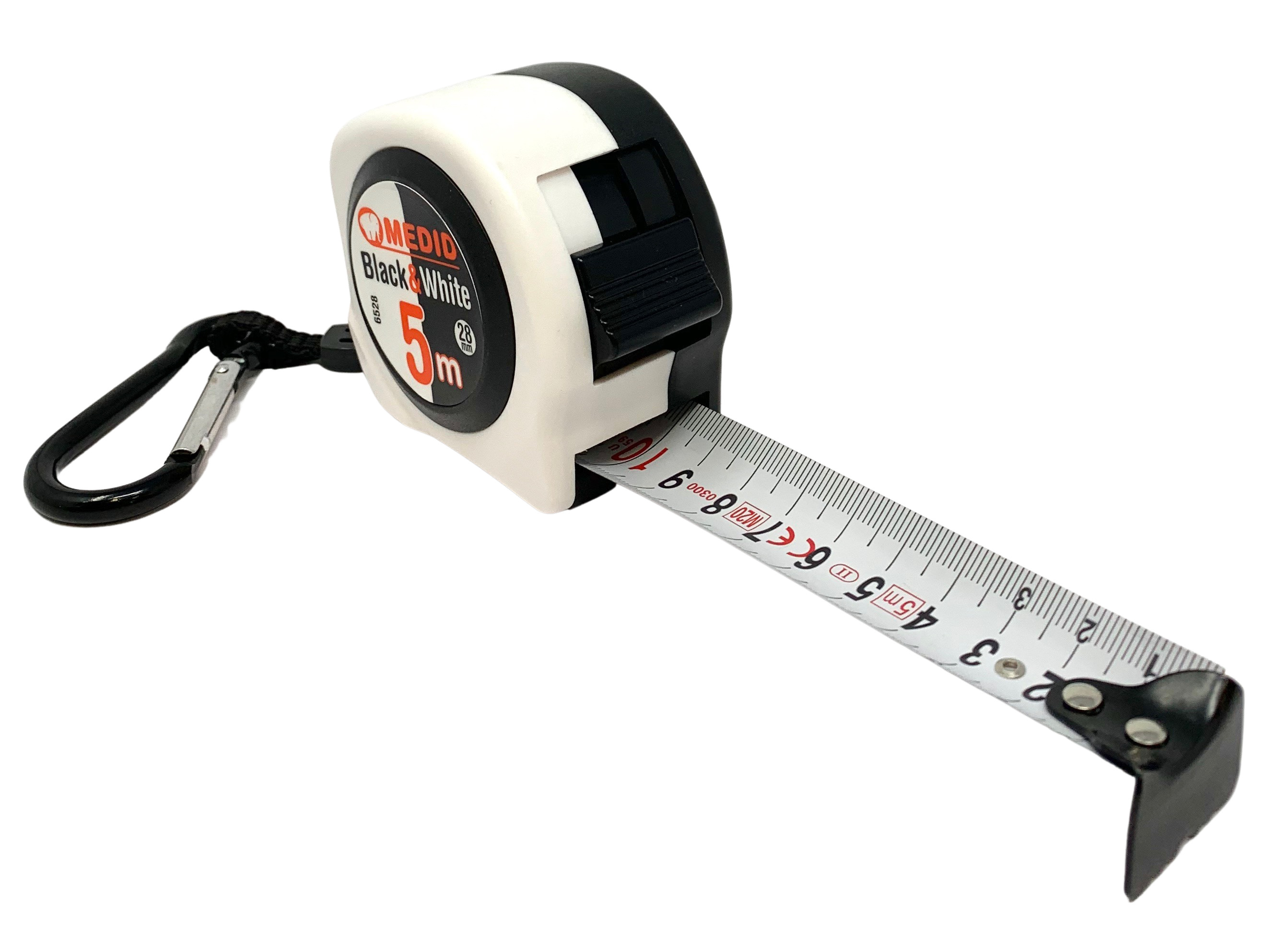 Flexómetro MEDID Black &amp; White 5 m x 28 mm- ref 6528