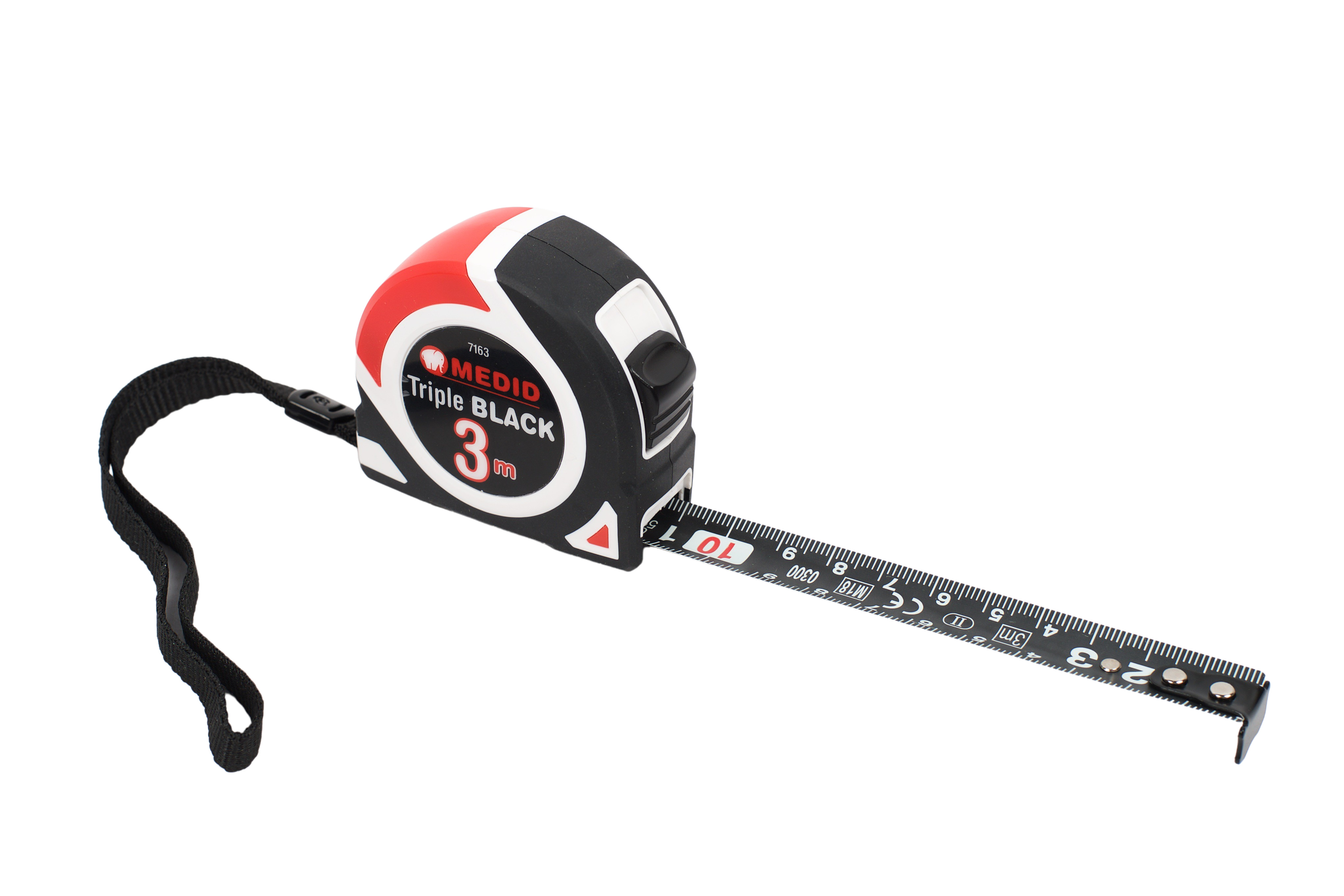 Flexómetro MEDID Triple BLACK 3 m x 16 mm Ref 7163