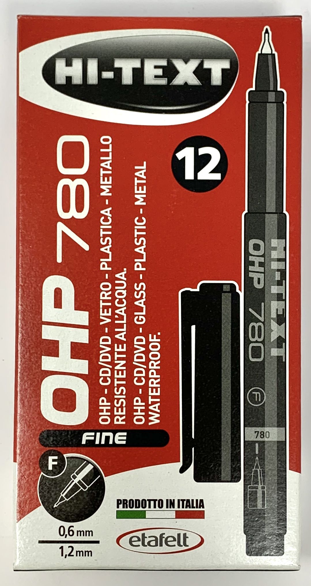 Rotulador tinta indeleble de secado rápido de color negro punta de 1 mm - ref.720