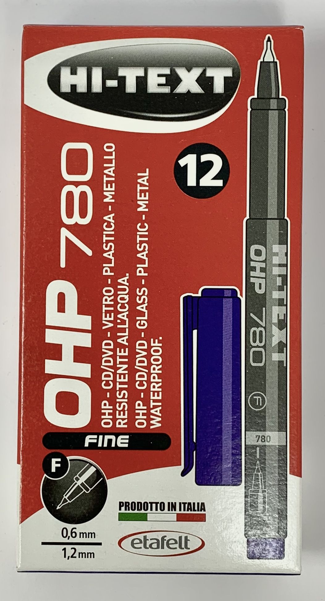 Rotulador tinta indeleble de secado rápido de color azul punta de 1 mm - ref.721