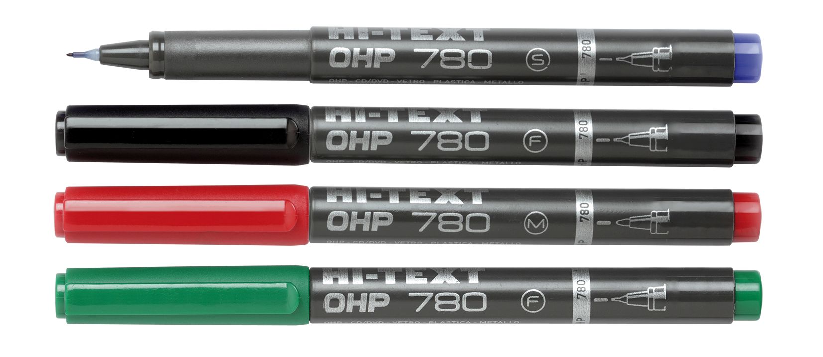 Rotulador tinta indeleble de secado rápido de color verde punta de 1 mm - ref.723