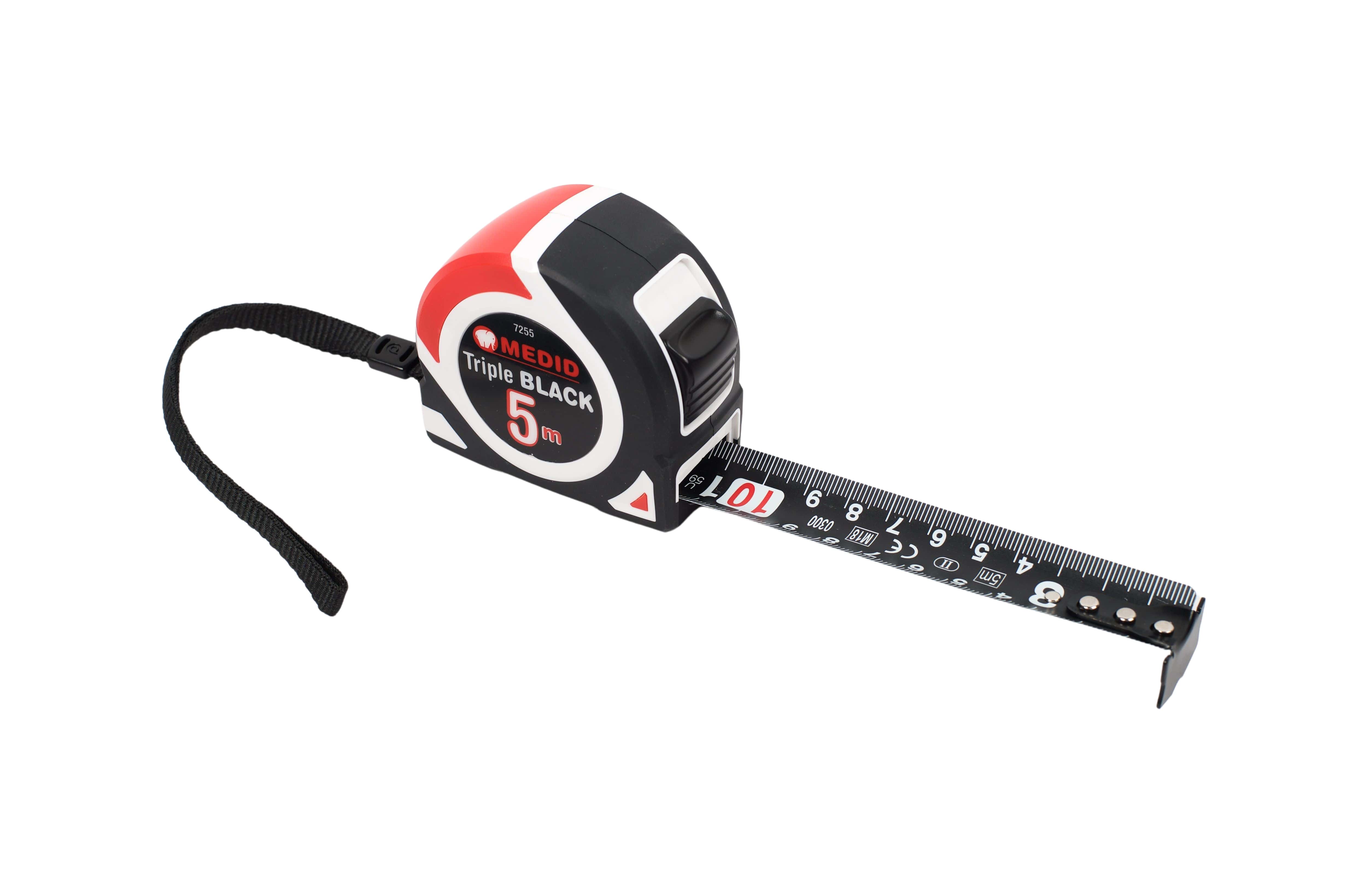 Flexómetro MEDID Triple BLACK 5 m x 25 mm Ref 7255