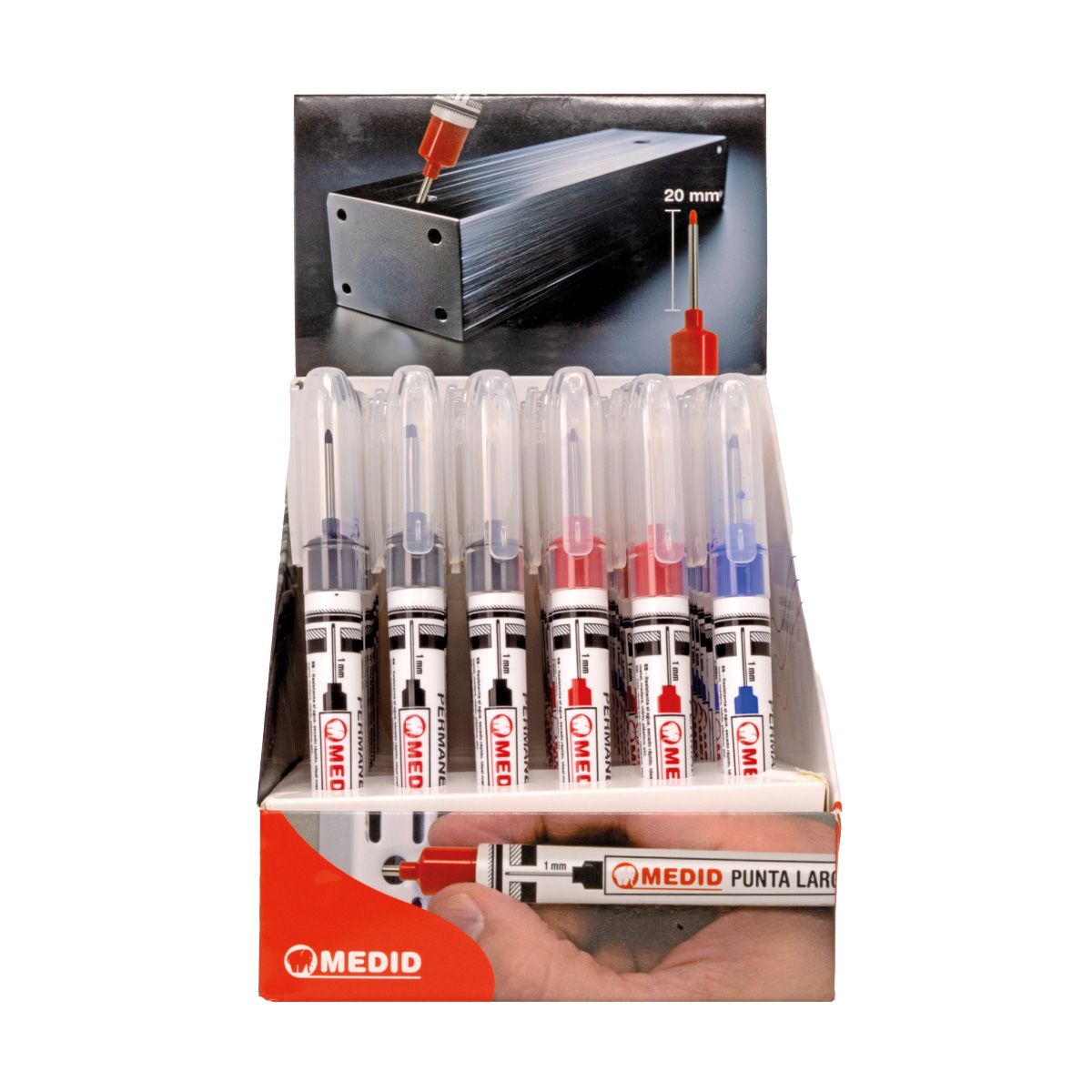 Expositor 48 marcadores punta larga MEDID – Surtido mixto
