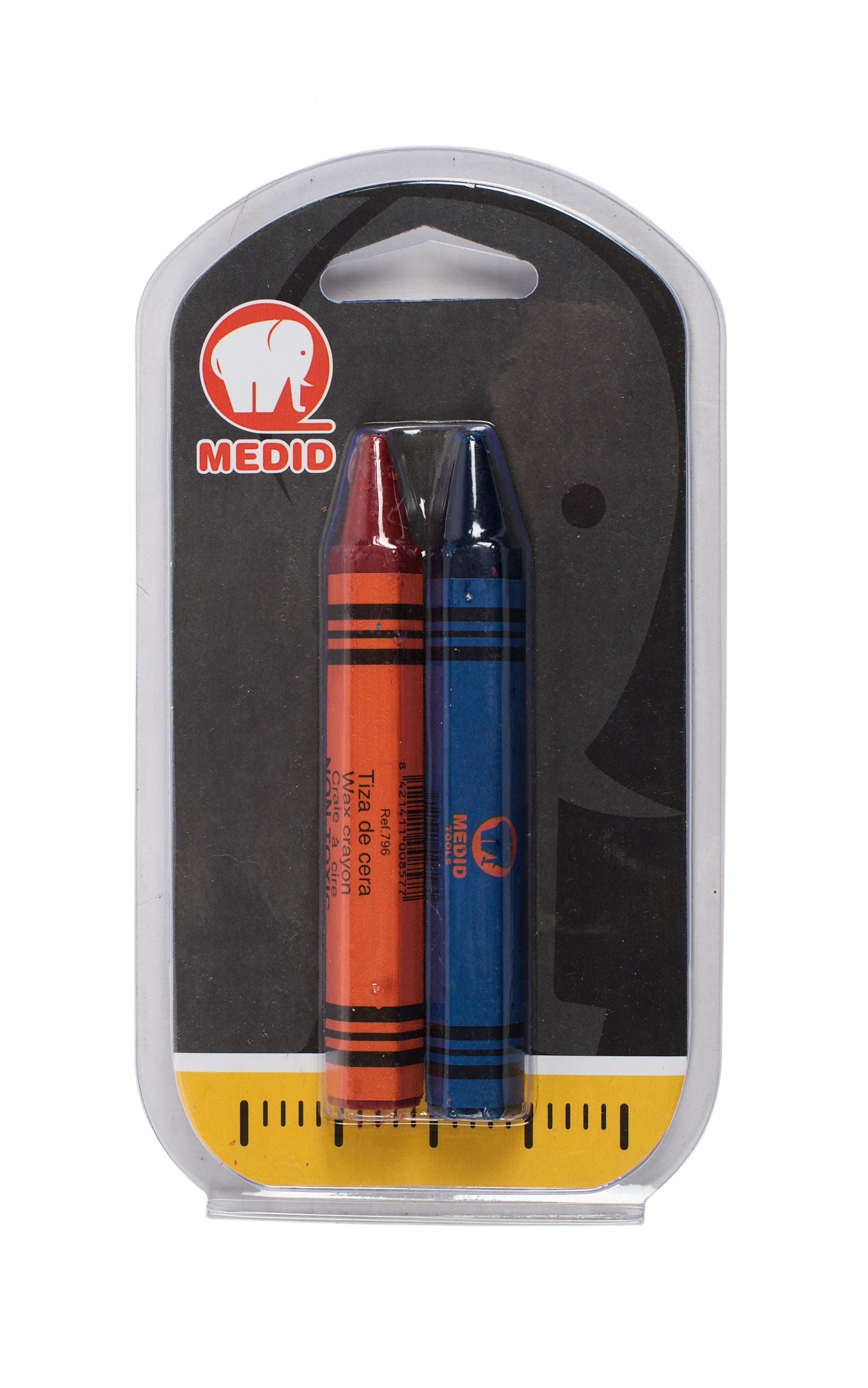 Blister 2 ceras uso universal de color rojo y azul - ref.7953