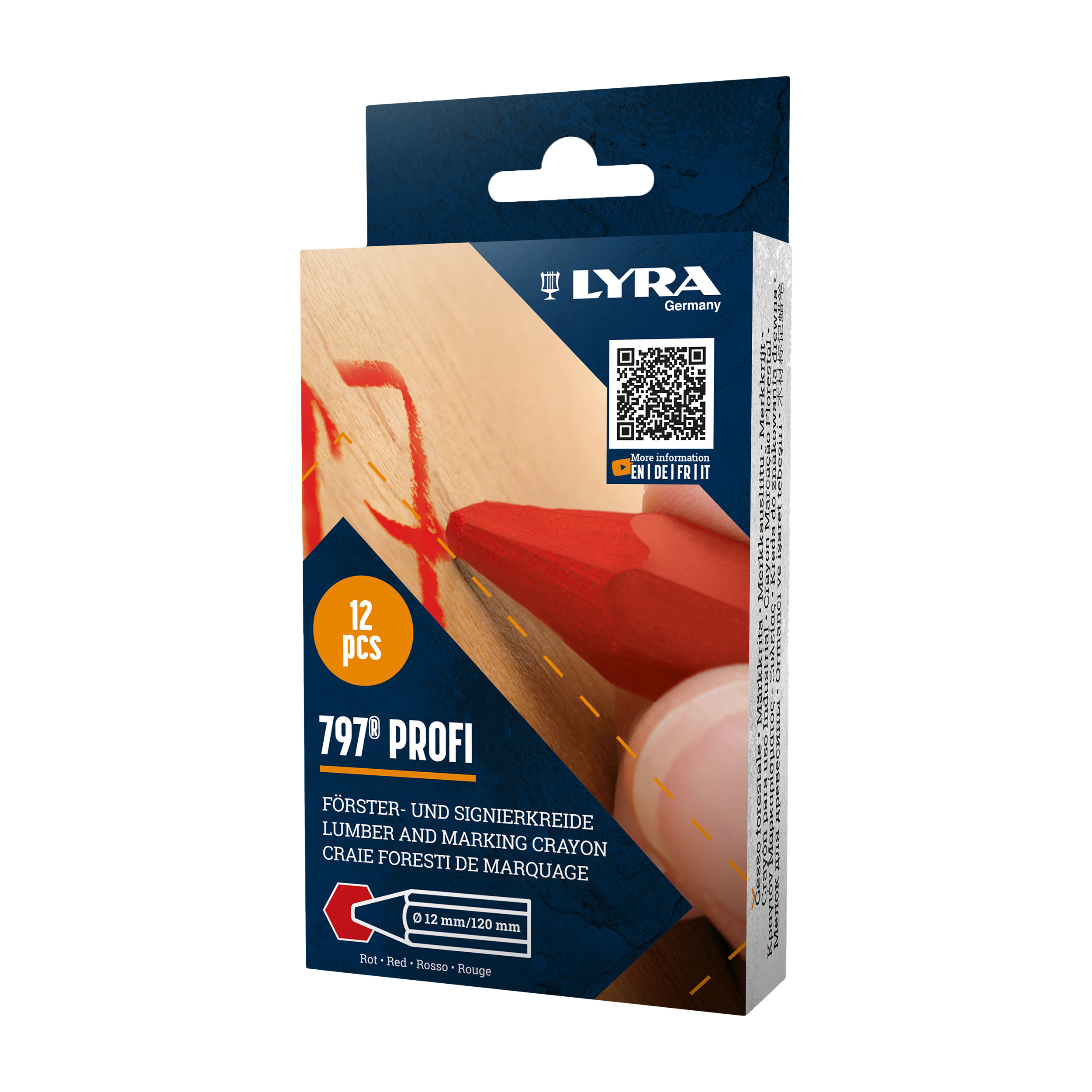 Tiza profesional base óleo de color rojo - ref 7971