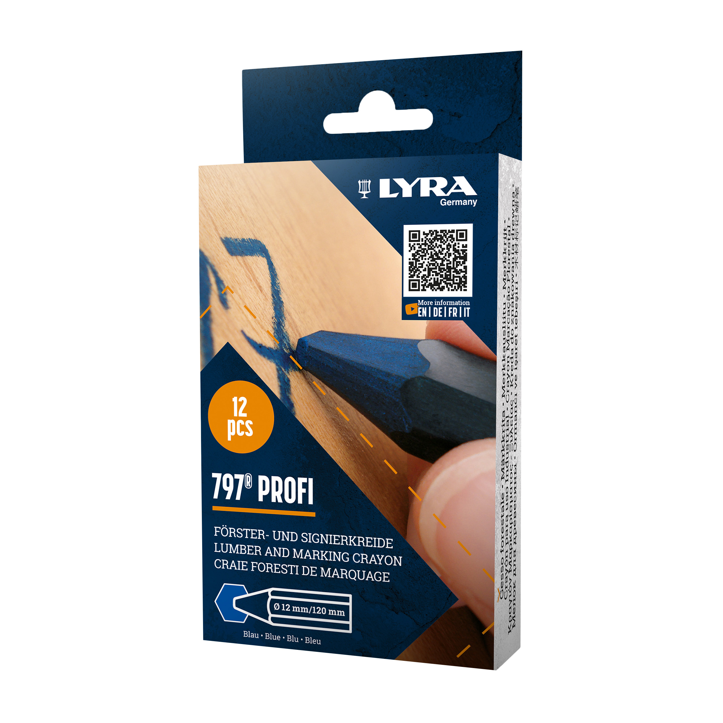 Tiza profesional base óleo de color azul - ref 7972