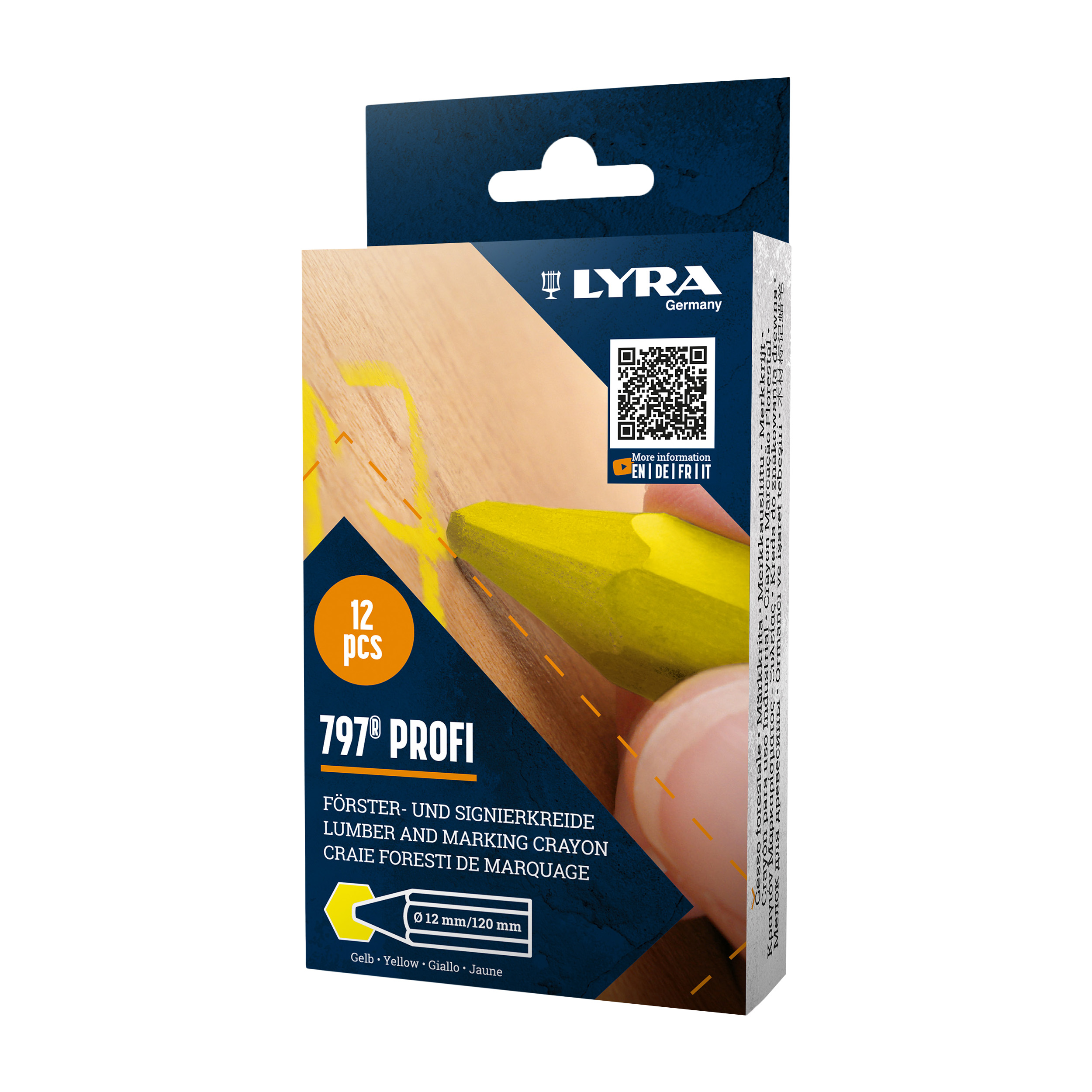 Tiza profesional base óleo de color amarillo - ref 7975