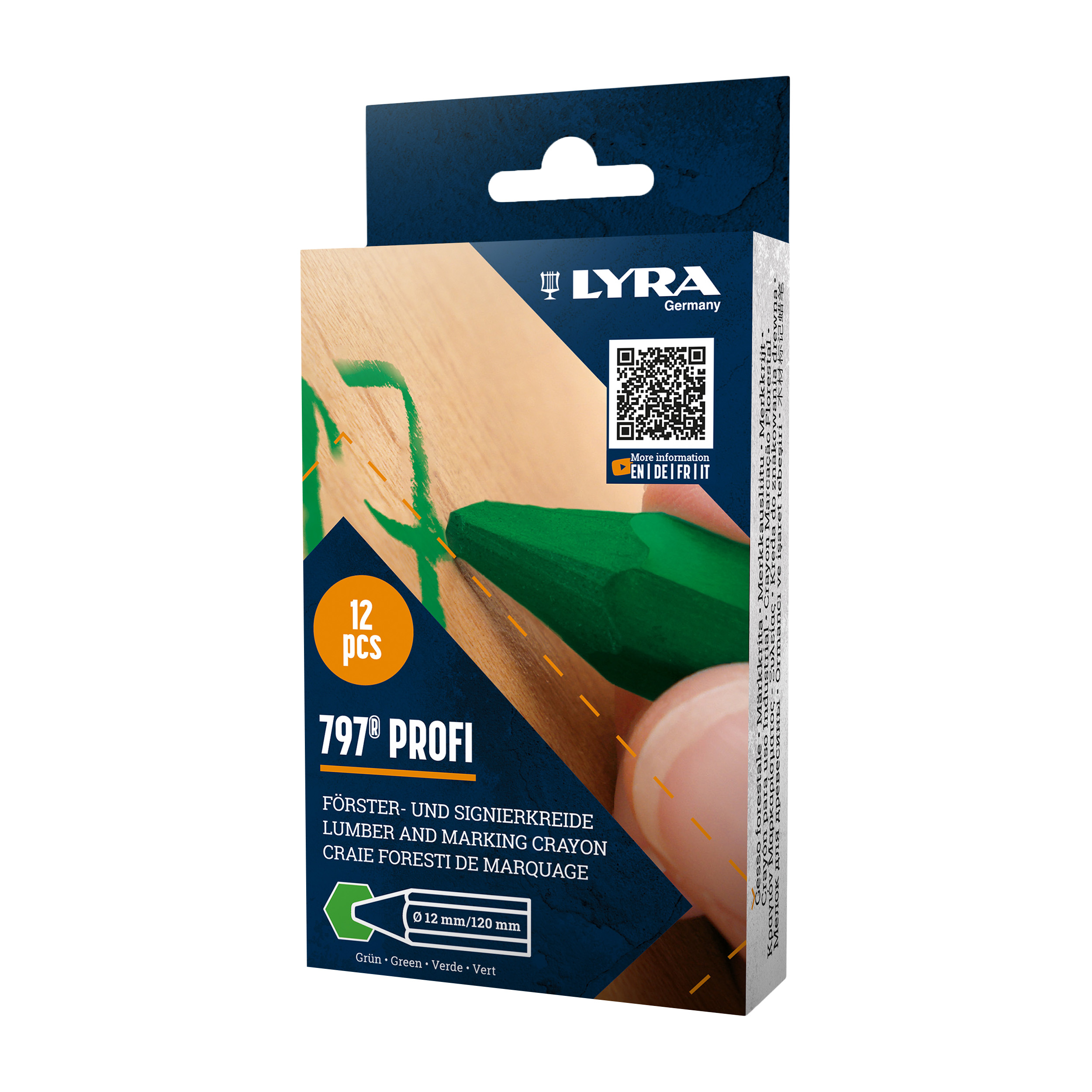 Tiza profesional base óleo de color verde - ref 7976