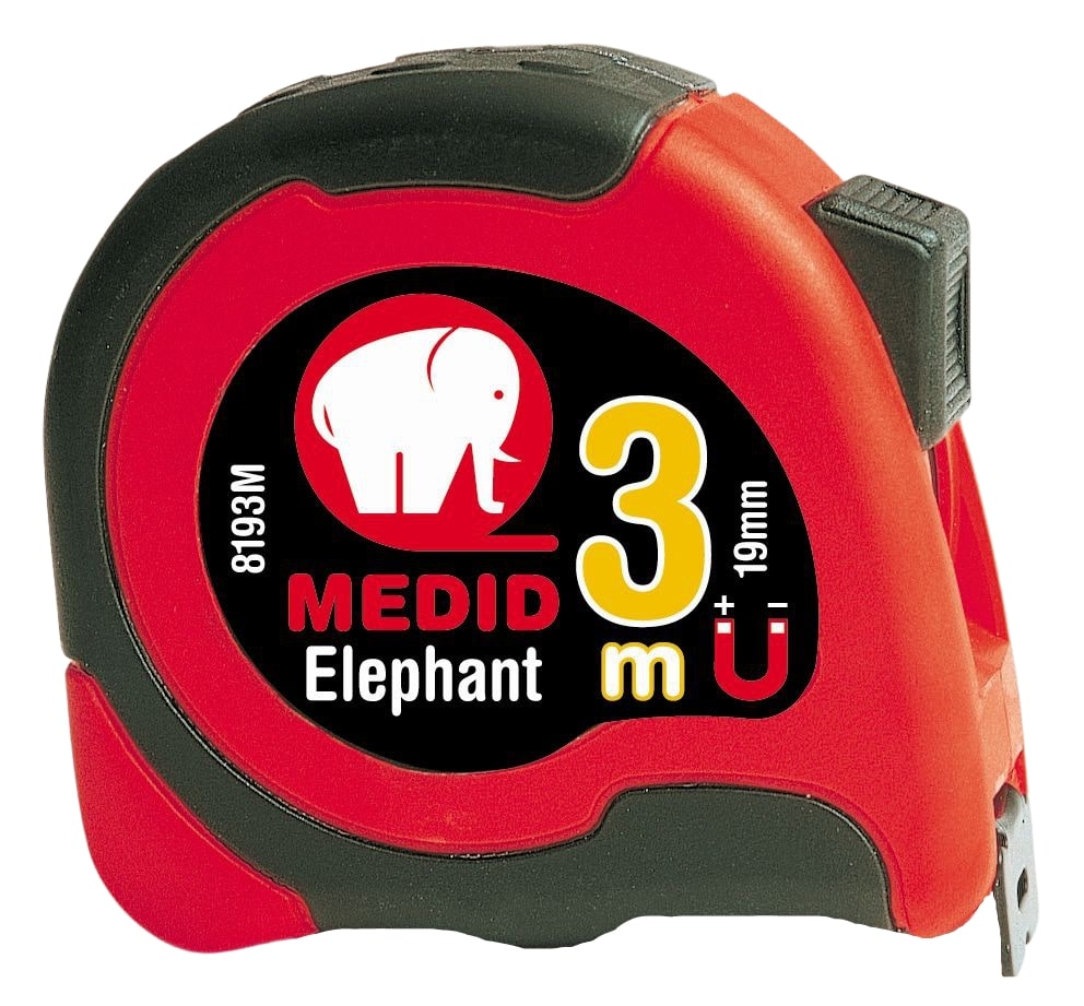 Flexómetro MEDID ELEPHANT magnético 3 m x 19 mm Ref 8193M