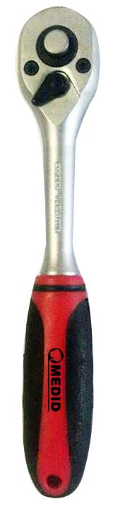 Llave de carraca reversible de 3/8" con mango ergonómico bimaterial