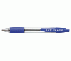 Bolígrafo retráctil de color azul. Empuñadura de goma antideslizante. Caja 12 unidades - ref.862