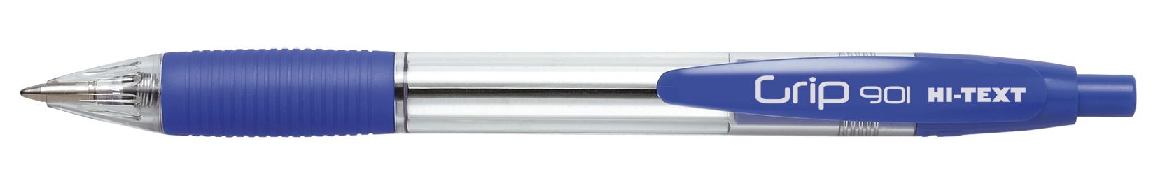 Bolígrafo retráctil de color azul. Empuñadura de goma antideslizante. Caja 12 unidades - ref.862