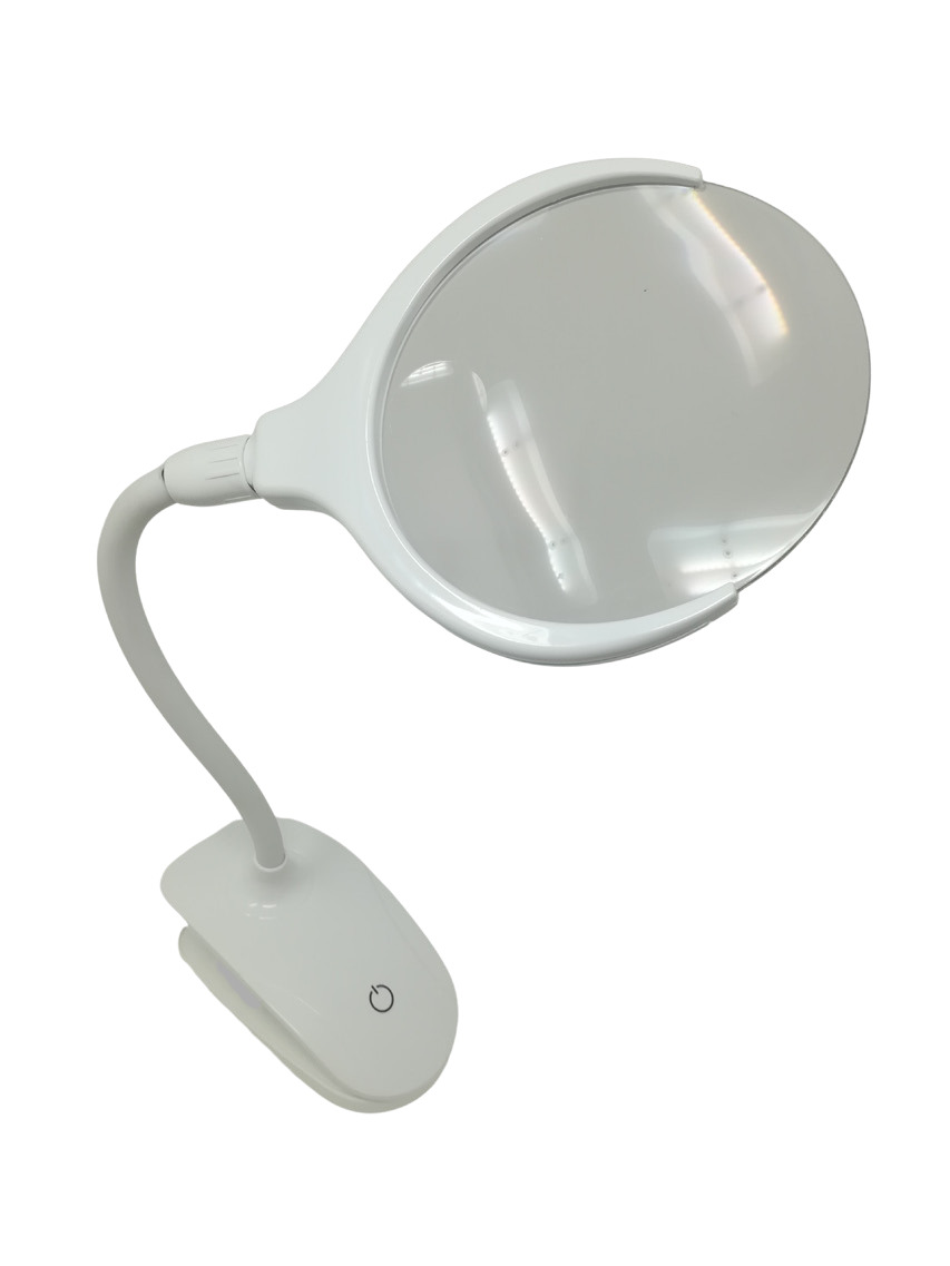 Lupa con pinza y LED