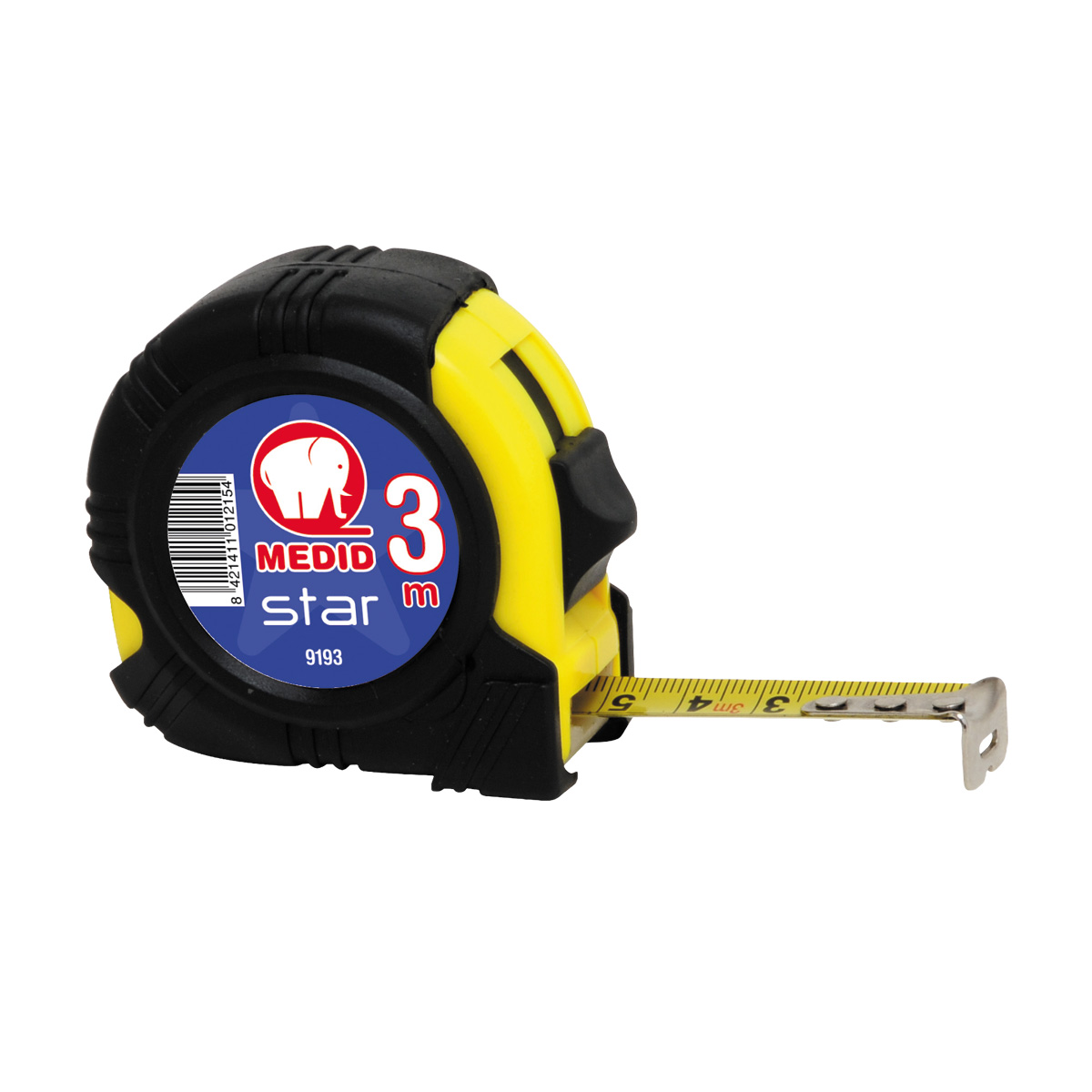 Flexómetro MEDID Star con retorno automático 3 m x 16 mm