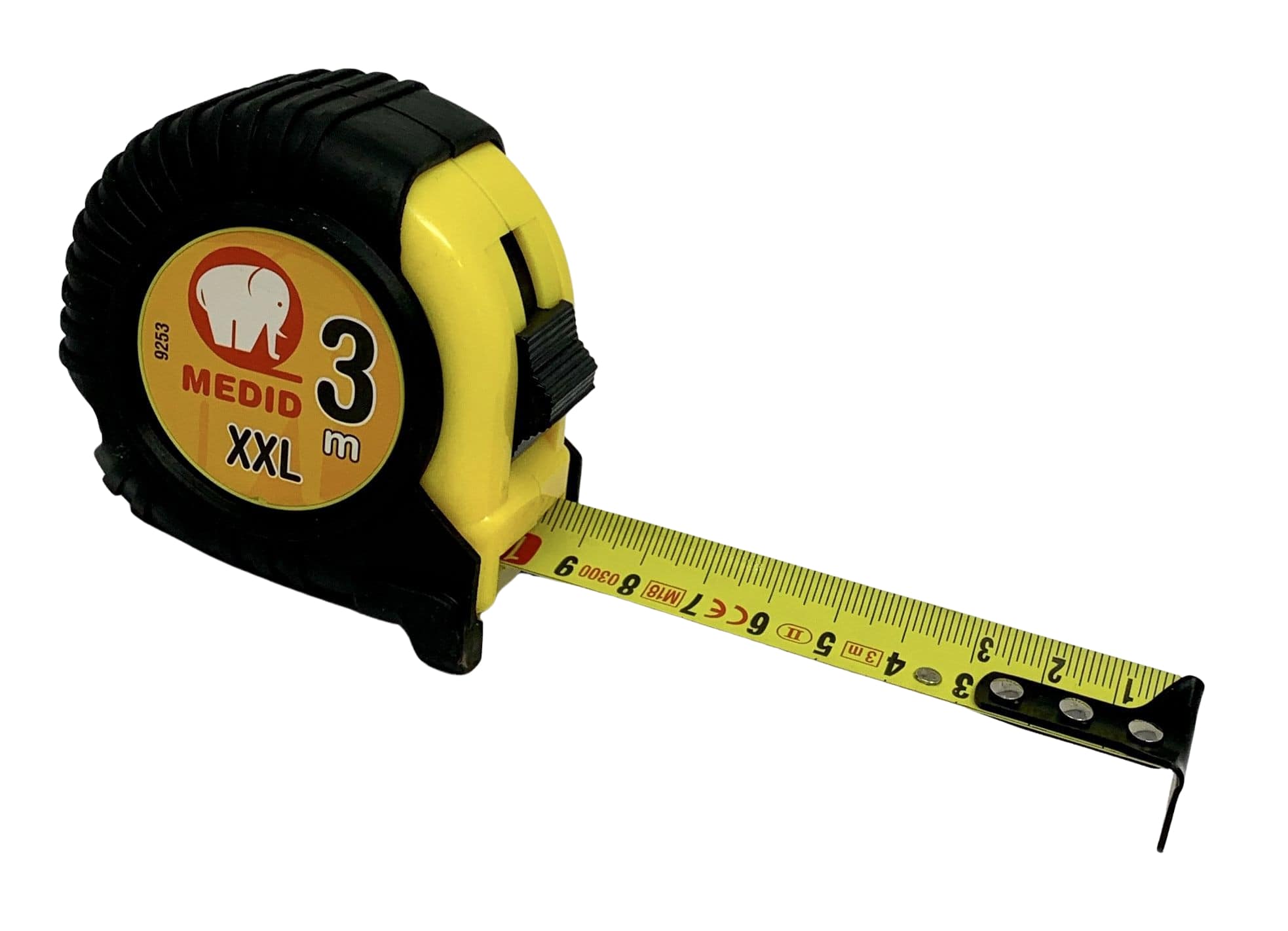 Flexómetro funda goma ABS+elastollan 3 m x 25 mm - ref.9253