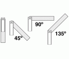 Escuadra de aluminio ajustable 45º 90º 135º 300 mm - ref.930