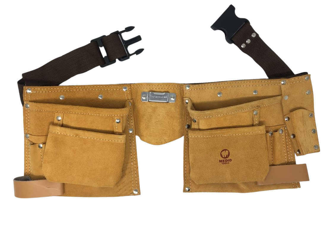 Porta-herramientas en piel 11 bolsillos