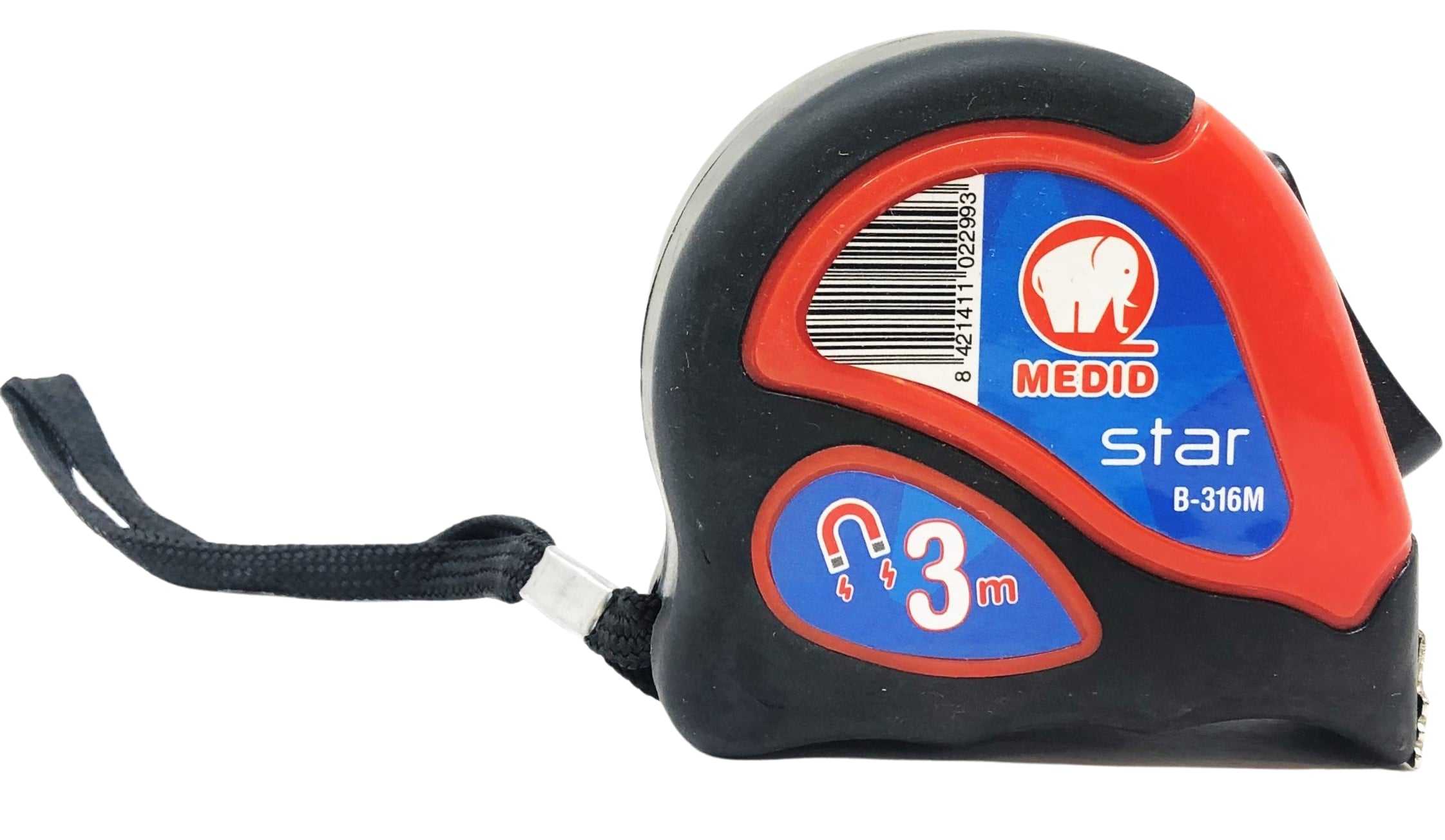 Flexómetro bimaterial 3 m x 16 mm MAGNÉTICO - ref.B316M