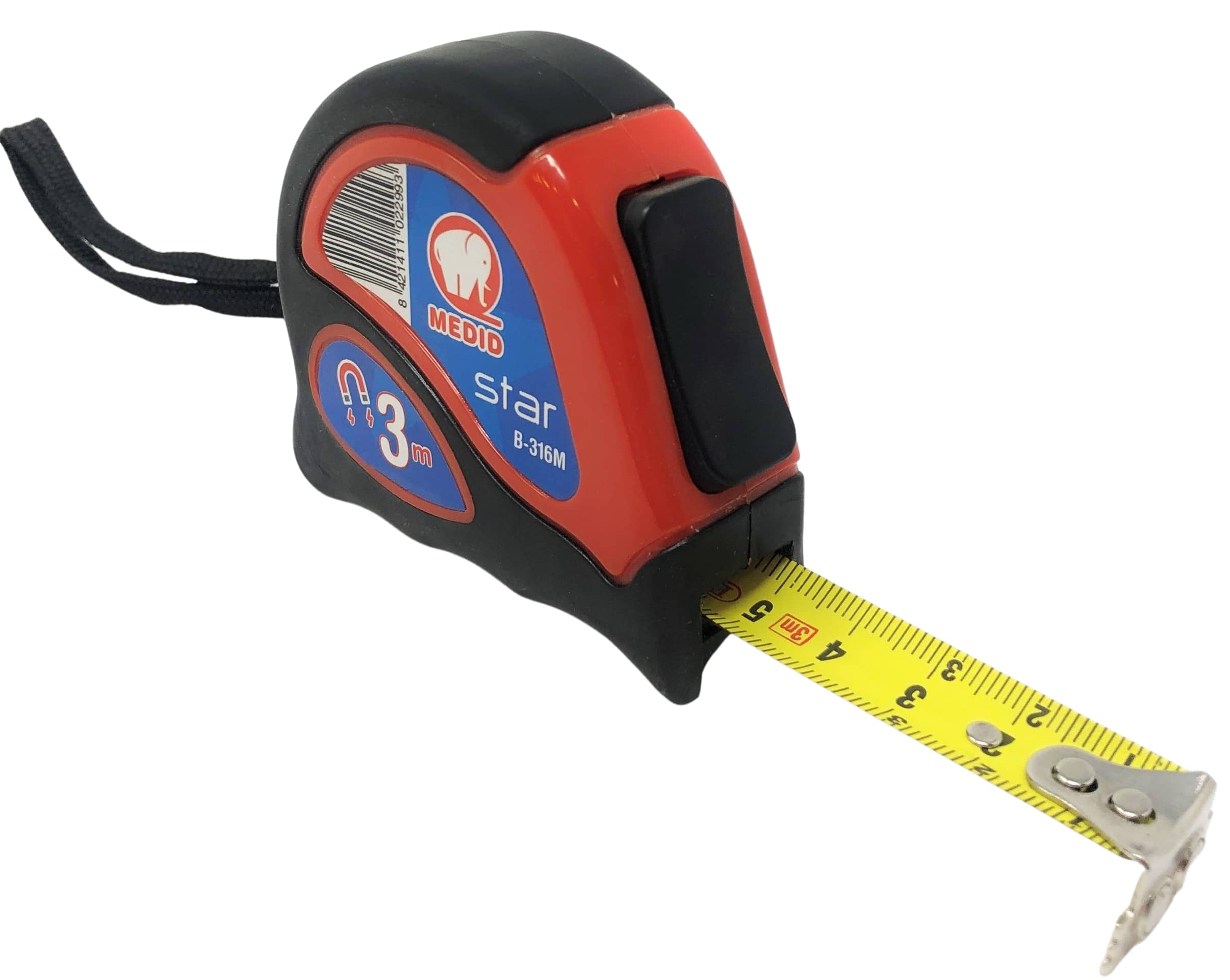 Flexómetro bimaterial 3 m x 16 mm MAGNÉTICO - ref.B316M