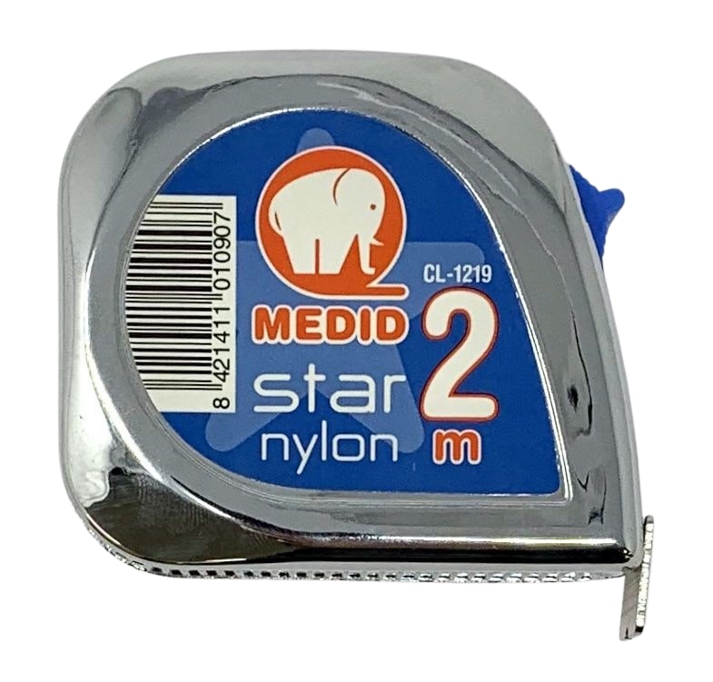Flexómetro estuche ABS cromado 2 m x 19 mm - ref.CL1219