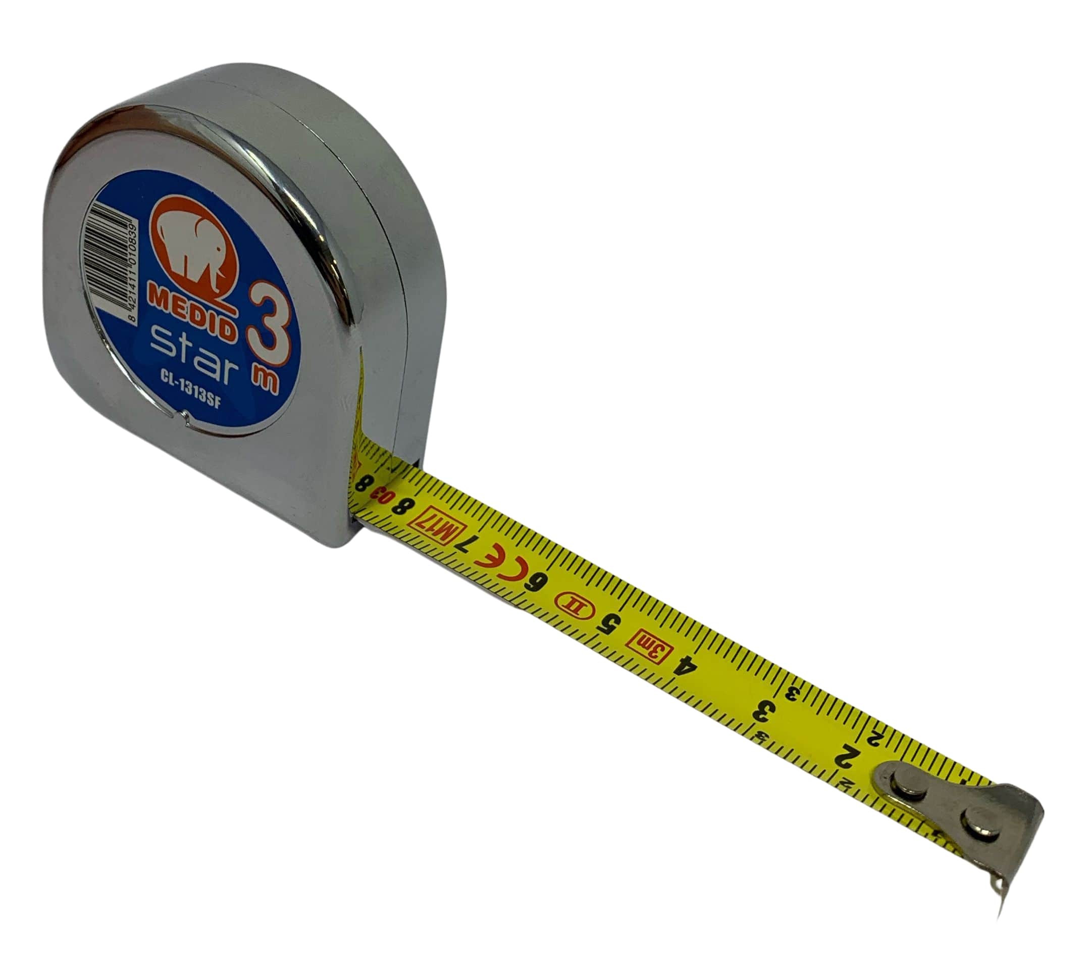 Flexómetro estuche ABS cromado 3 m x 13 mm sin freno - ref. CL1313SF