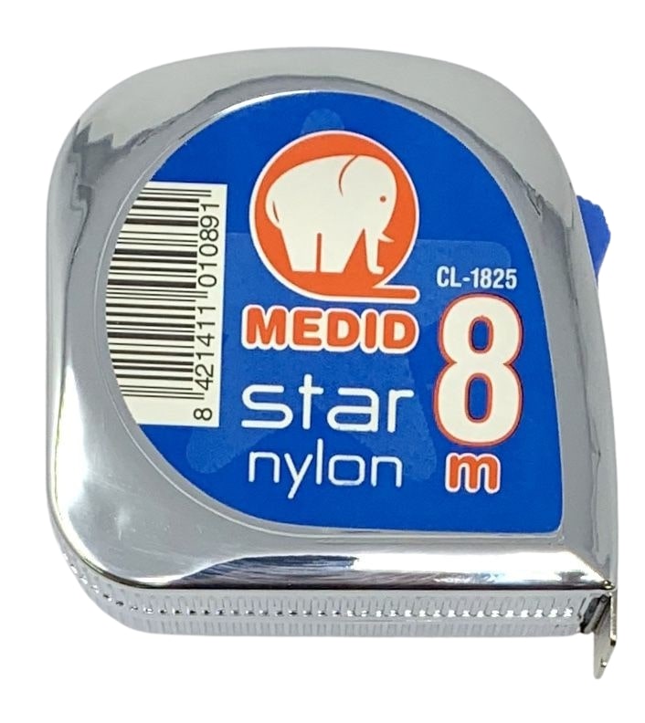 Flexómetro estuche ABS cromado 8 m x 25 mm - ref.CL1825