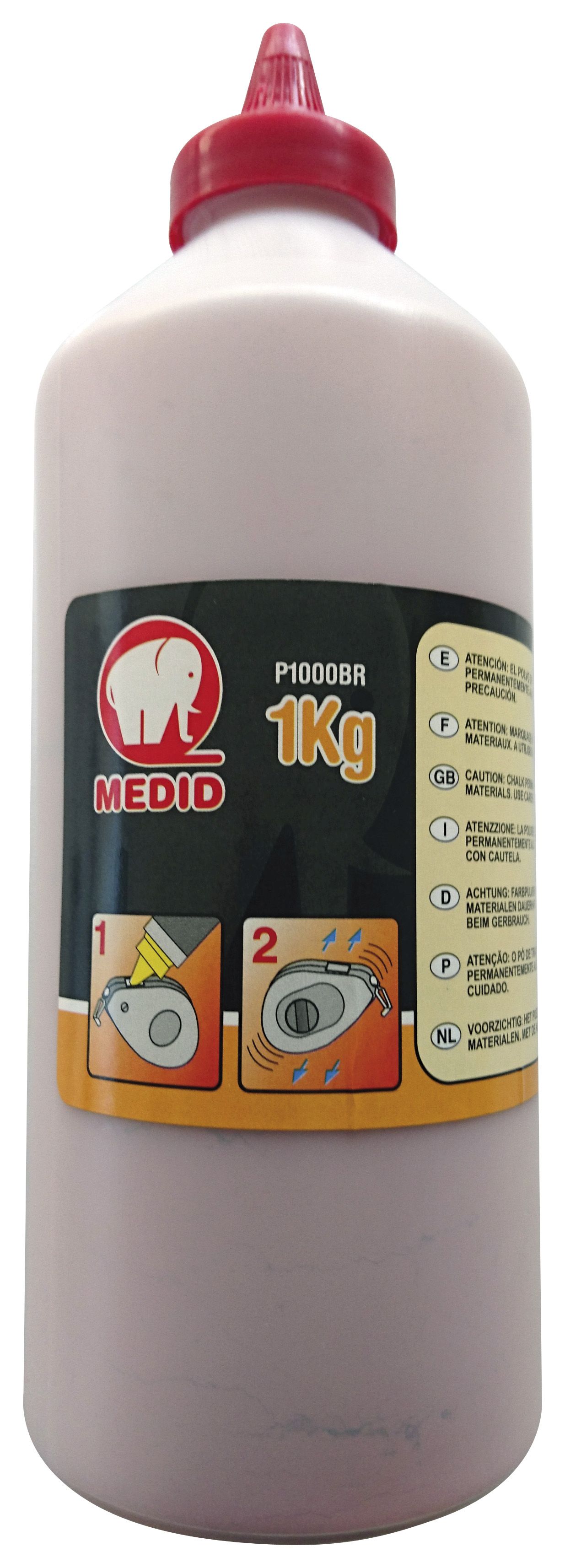 Polvo colorante para trazadoras 1000 gr de color rojo