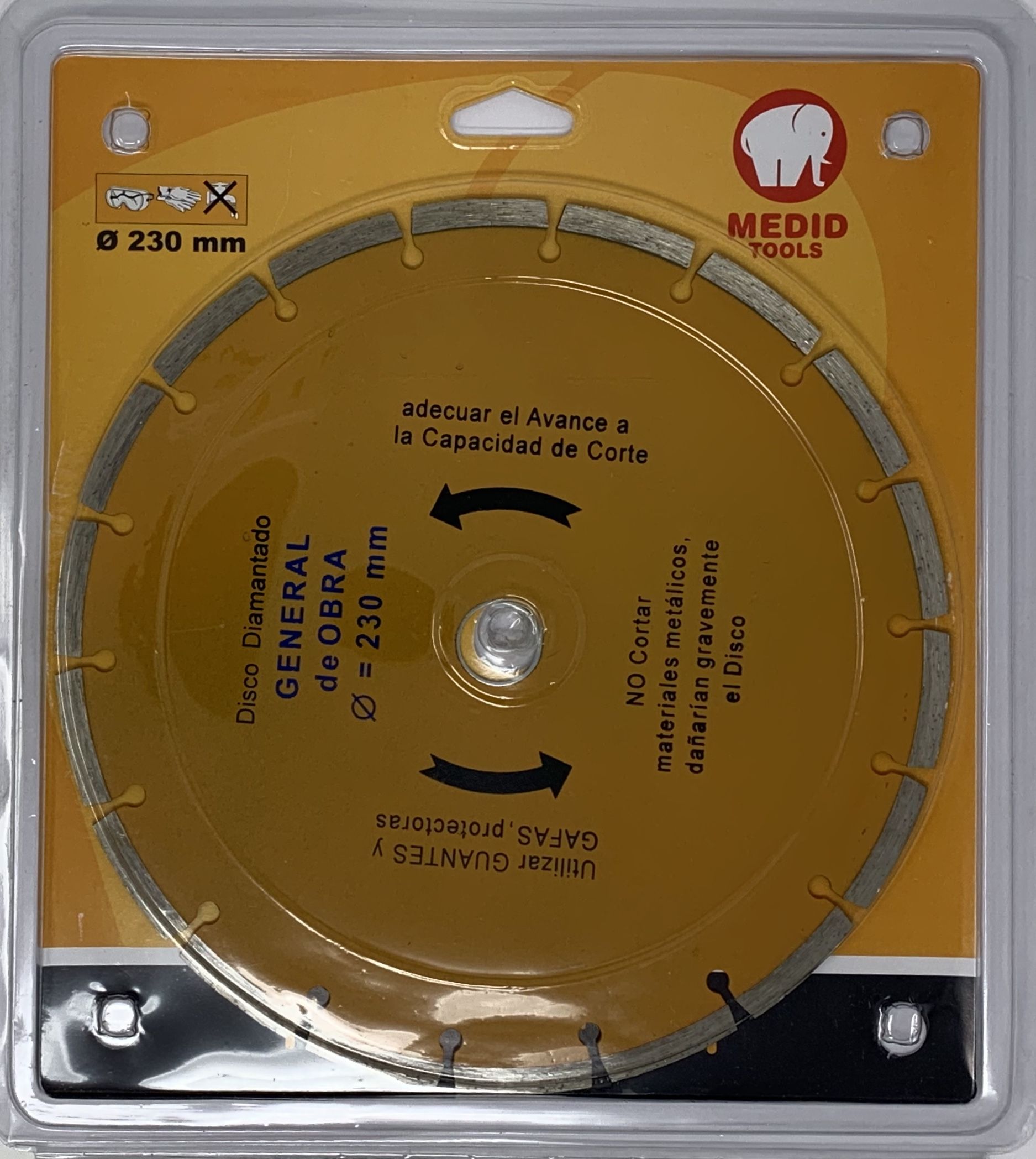 Disco segmentado general de obra diámetro 230 mm