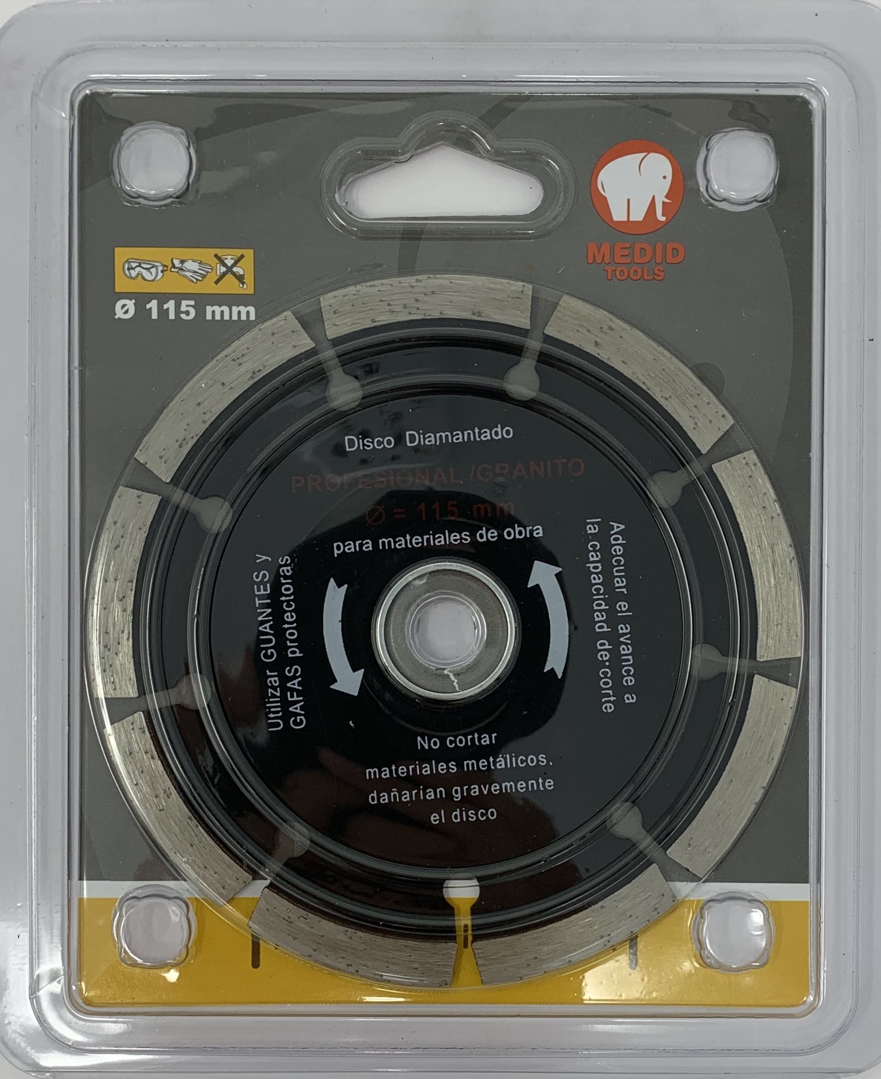 Disco segmentado profesional para granito diámetro 115 mm