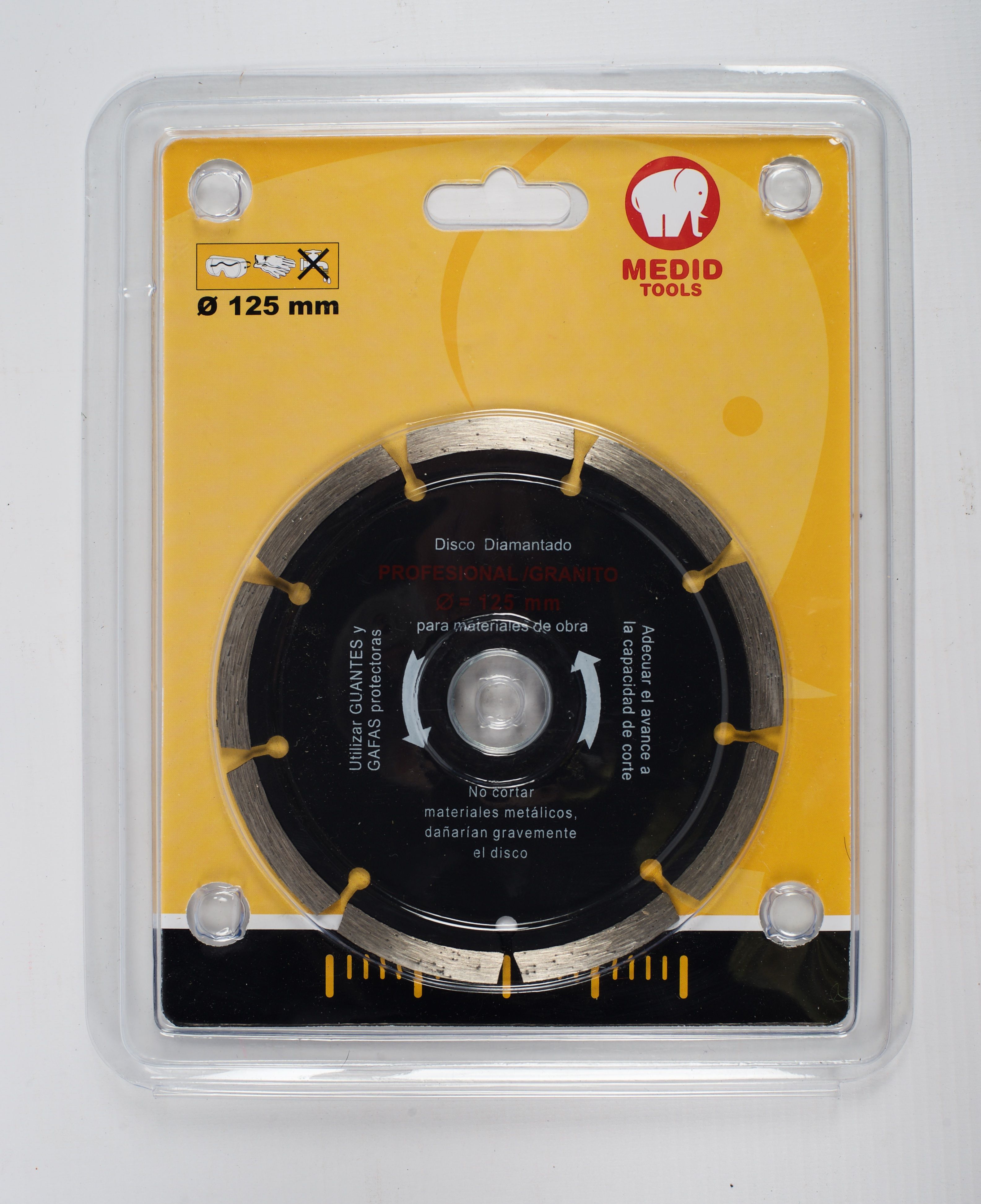 Disco segmentado profesional para granito diámetro 125 mm