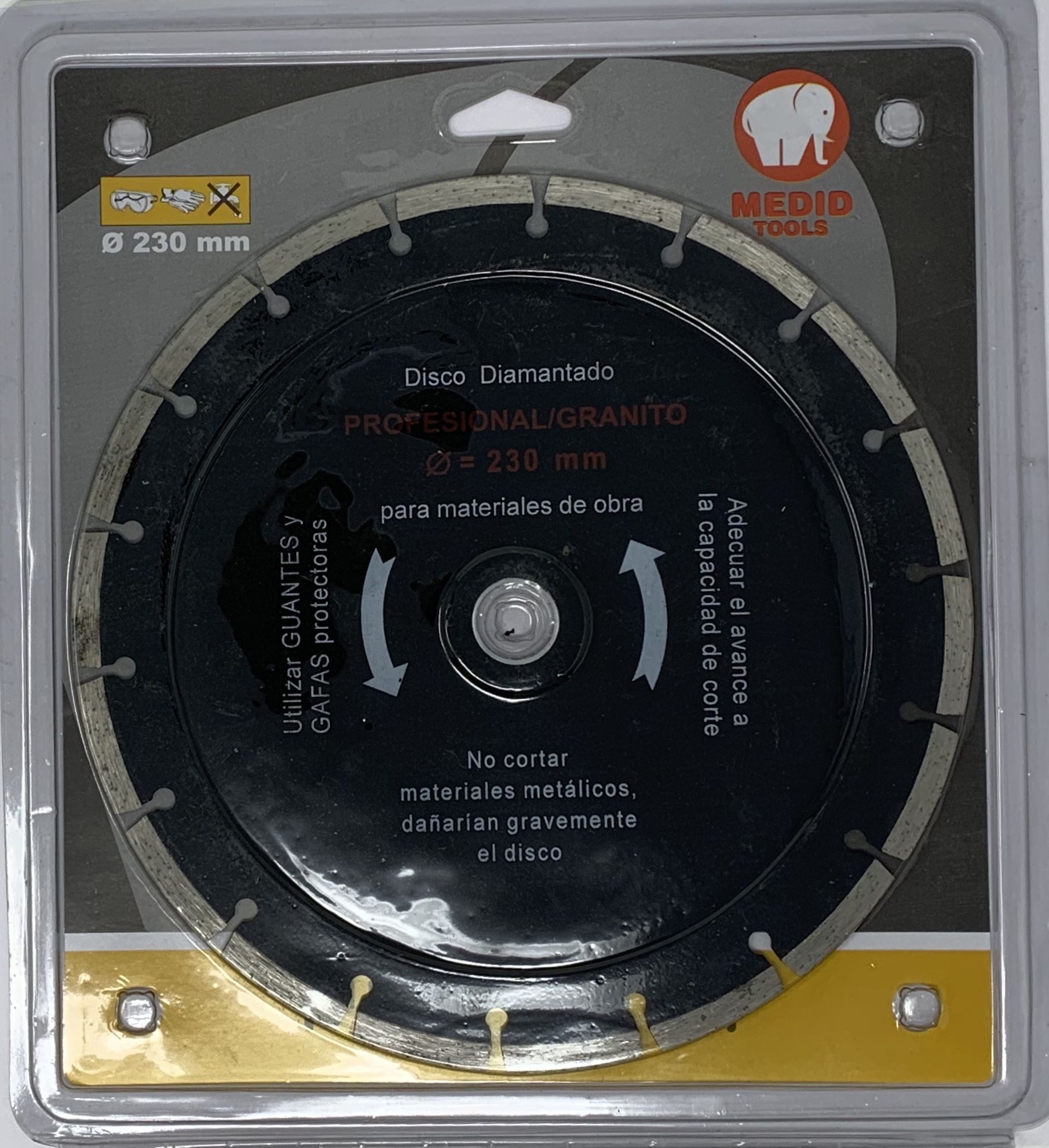 Disco segmentado profesional para granito diámetro 230 mm